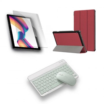 Kit Vidrio templado + Case Forro Protector + Teclado y Mouse Ratón Bluetooth para Tablet Huawei T3-10 OPTIMUS TECHNOLOGY™ - 18