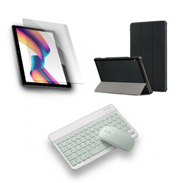 Kit Vidrio templado + Case Forro Protector + Teclado y Mouse Ratón Bluetooth para Tablet Huawei T3-10 OPTIMUS TECHNOLOGY™ - 25