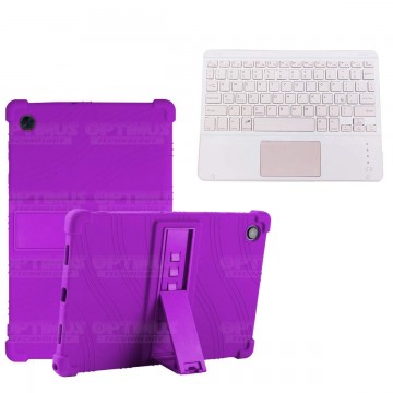 Kit Estuche Protector Antigolpes + Teclado Mouse Touchpad Bluetooth Samsung Galaxy Tab A8 10.5 2021 SM-x200, SM-x205 OPTIMUS TEC