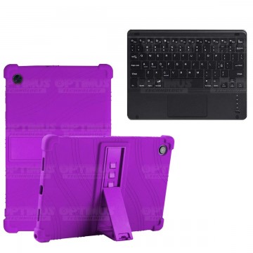 Kit Estuche Protector Antigolpes + Teclado Mouse Touchpad Bluetooth Samsung Galaxy Tab A8 10.5 2021 SM-x200, SM-x205 OPTIMUS TEC