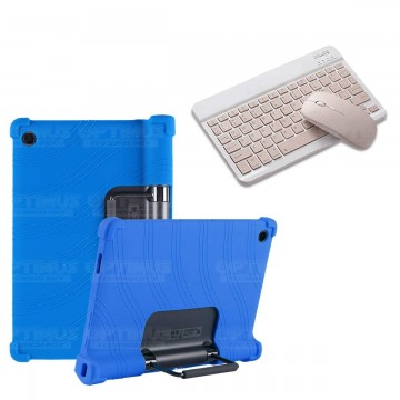 Kit Case Forro Protector Antigolpes + Teclado y Mouse Bluetooth Tablet Lenovo Yoga Tab 11 2021 YT-J706F OPTIMUS TECHNOLOGY™ - 1