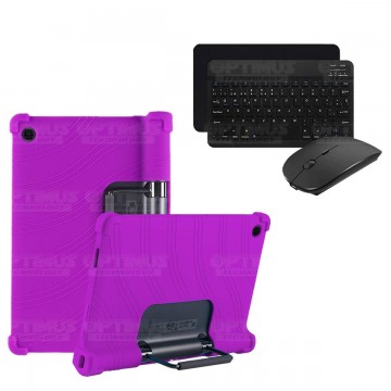 Kit Case Forro Protector Antigolpes + Teclado y Mouse Bluetooth Tablet Lenovo Yoga Tab 11 2021 YT-J706F OPTIMUS TECHNOLOGY™ - 12