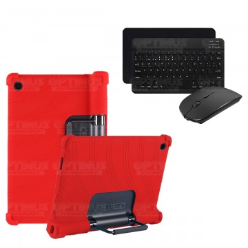 Kit Case Forro Protector Antigolpes + Teclado y Mouse Bluetooth Tablet Lenovo Yoga Tab 11 2021 YT-J706F OPTIMUS TECHNOLOGY™ - 19