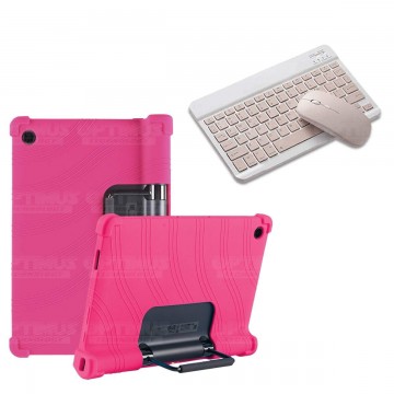 Kit Case Forro Protector Antigolpes + Teclado y Mouse Bluetooth Tablet Lenovo Yoga Tab 11 2021 YT-J706F OPTIMUS TECHNOLOGY™ - 21
