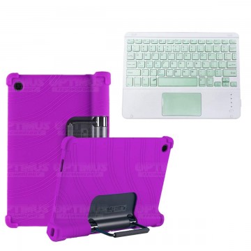 Kit Estuche Protector Antigolpes + Teclado Mouse Touchpad Bluetooth Lenovo Yoga Tab 11 2021 YT-J706F OPTIMUS TECHNOLOGY™ - 7