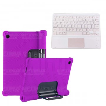 Kit Estuche Protector Antigolpes + Teclado Mouse Touchpad Bluetooth Lenovo Yoga Tab 11 2021 YT-J706F OPTIMUS TECHNOLOGY™ - 9