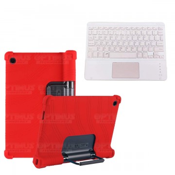 Kit Estuche Protector Antigolpes + Teclado Mouse Touchpad Bluetooth Lenovo Yoga Tab 11 2021 YT-J706F OPTIMUS TECHNOLOGY™ - 10