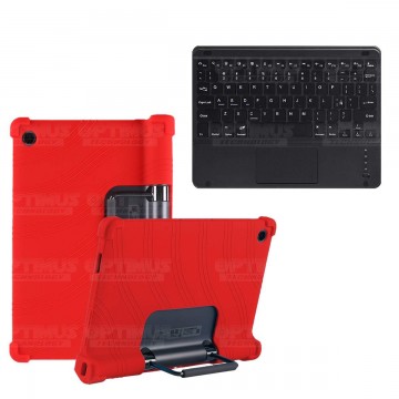 Kit Estuche Protector Antigolpes + Teclado Mouse Touchpad Bluetooth Lenovo Yoga Tab 11 2021 YT-J706F OPTIMUS TECHNOLOGY™ - 11