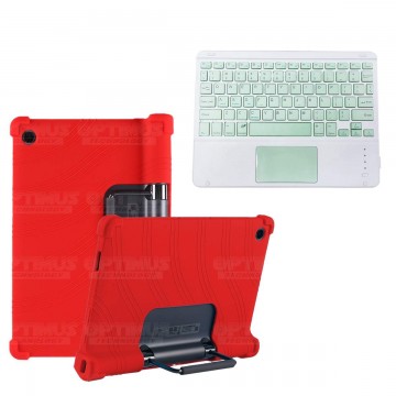 Kit Estuche Protector Antigolpes + Teclado Mouse Touchpad Bluetooth Lenovo Yoga Tab 11 2021 YT-J706F OPTIMUS TECHNOLOGY™ - 12