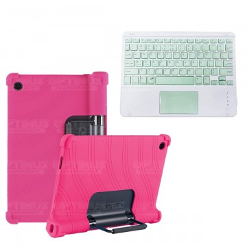 Kit Estuche Protector Antigolpes + Teclado Mouse Touchpad Bluetooth Lenovo Yoga Tab 11 2021 YT-J706F OPTIMUS TECHNOLOGY™ - 13